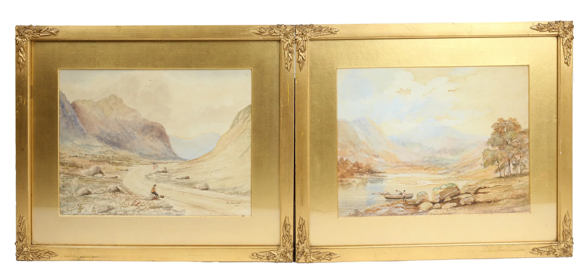 JOHN GEORGE HALL (1835-1921), A PAIR OF WATERCOLOURS. — Paintings — Bishop & Miller