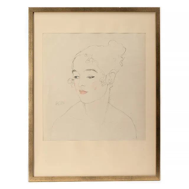GUSTAV KLIMT. EFTER. "Fünfundzwanzig Handzeichnungen", ljustryck, signerad i plåten.