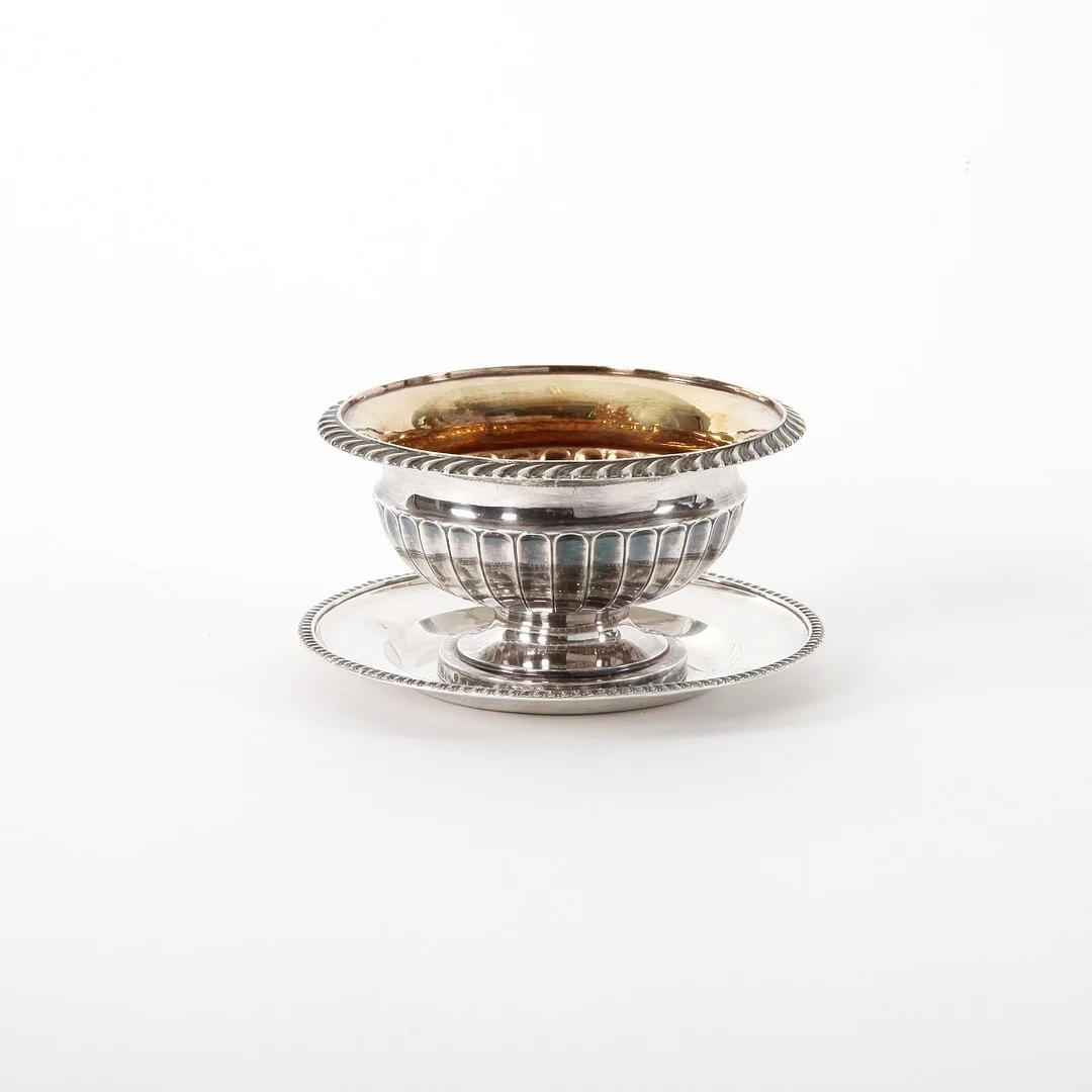 ANDERS LUNDQVIST. 1789-1856. Skål med fat, silver, Stockholm 1836. — Silver — Auktionsverket Engelholm