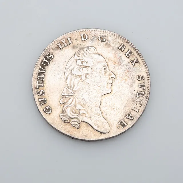 SILVERMYNT, 1 Riksdaler, 1781, Gustav III.
