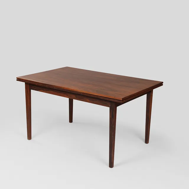 Spisebord af palisander med hollandsk udtræk, 1950-60'erne, Danmark.
