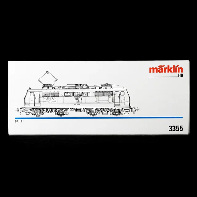 MÄRKLIN 3355, DB:s elektrolok BR 111, instruktion, dekalark, originalkartong.