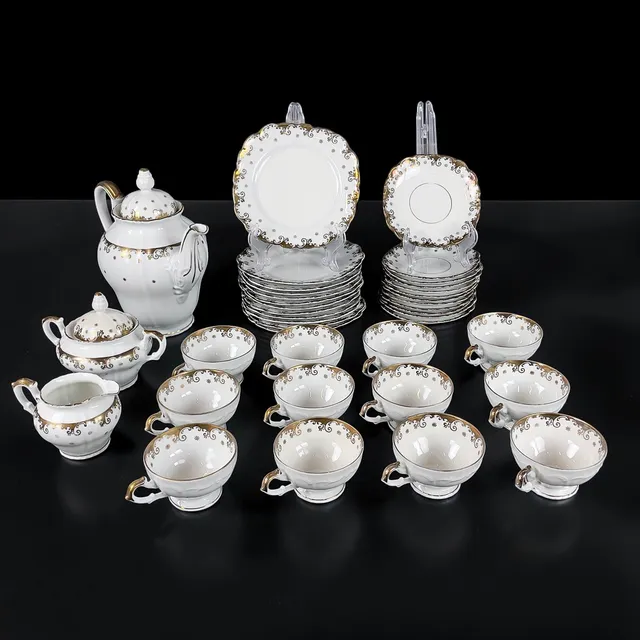 KAFFESERVIS, 39 delar, porslin, Schwarzenhammer, Tyskland, 1900-tal.