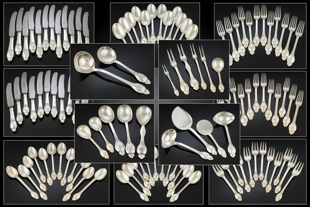 Evald Nielsen. 'Cutlery No. 6'. Dinner and luncheon cutlery and silverware (112)