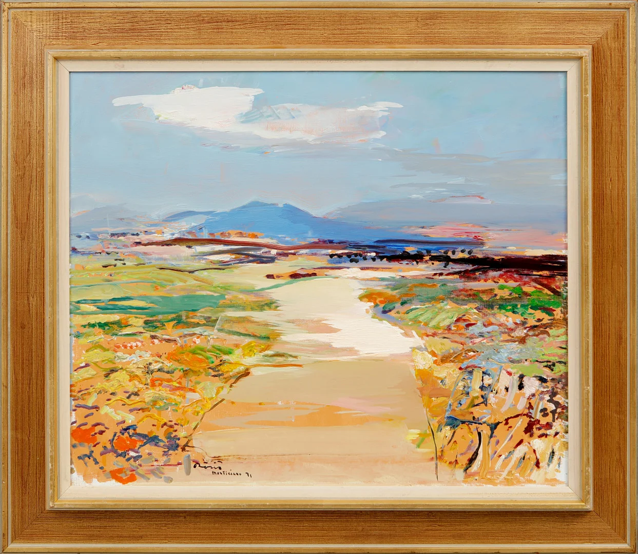 HILDING RÖSIÖ. "Monteciano, Toscana", olja på duk, signerad och daterad 71. — Paintings — Göteborgs Auktionsverk