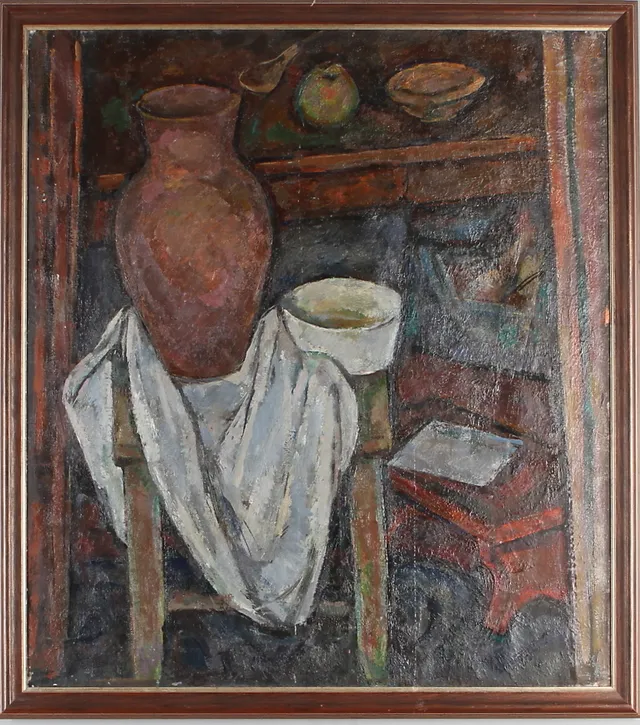 IOSIF MICHAJLOVIC GURVIC. TILLSKRIVEN. stilleben, olja på duk.