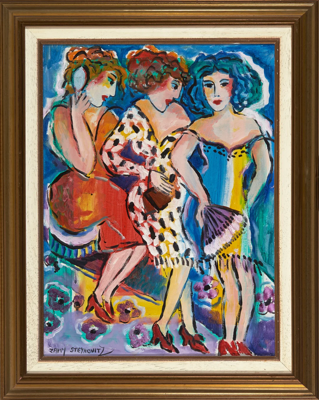 Steynovitz, Zamy — Dansende kvinner — Kunst/Maleri — Blomqvist