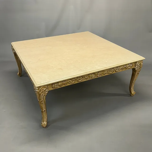 CAPPELLINI MARBLE TOPPED COFFEE TABLE.