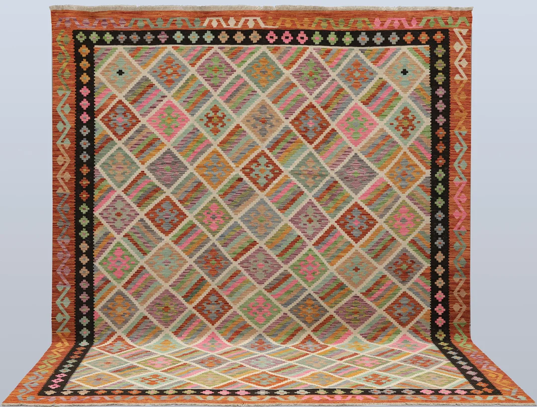 ORIENTMATTA. Kelim klassisk design, 298 x 256 cm. — Oriental Carpets & Textiles — Gomér & Andersson Norrköping