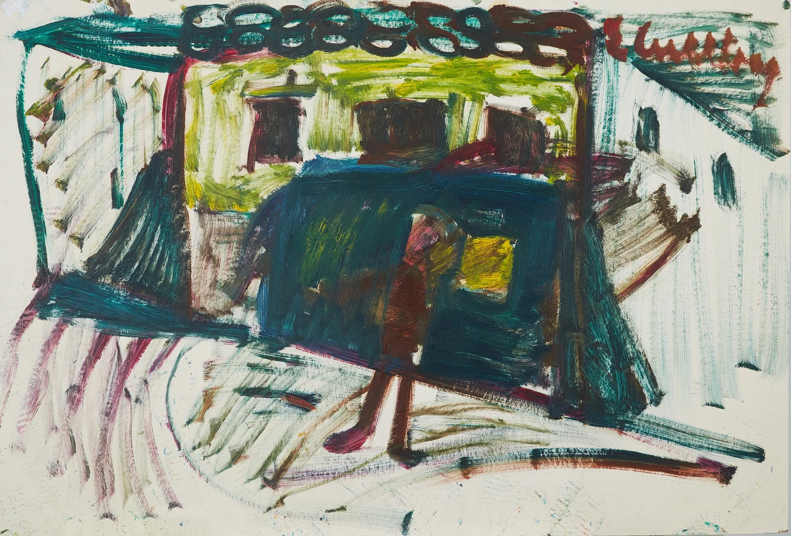 ERLAND CULLBERG. Utan titel, olja på papp, signerad E Cullberg. — Paintings — Stockholms Auktionsverk Magasin 5