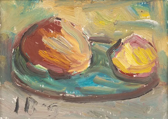 IWAN BROBERG. Stilleben, olja på pannå, signerwad.