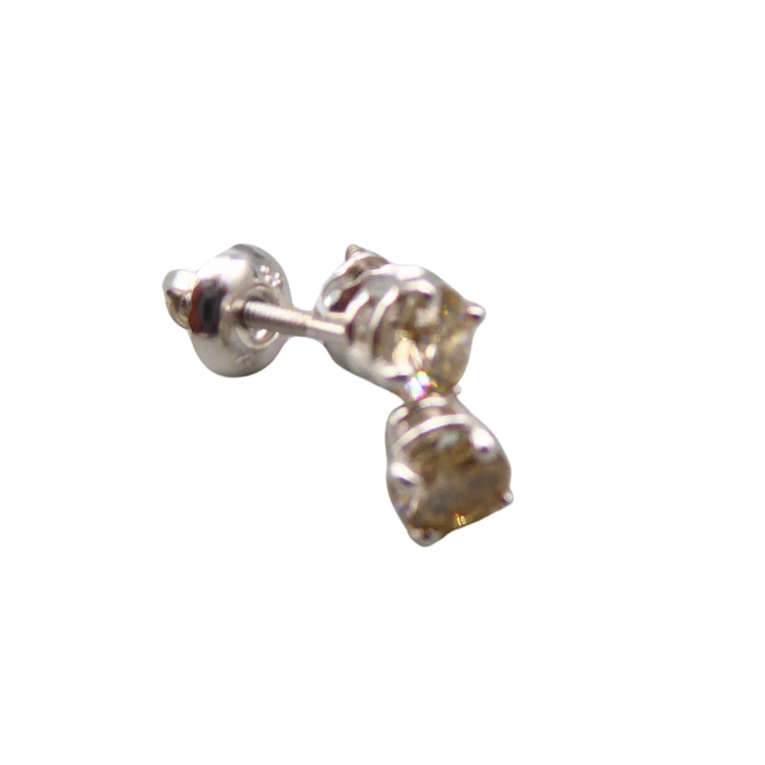 OHRSTECKER AUS 14K7585ER WEISSGOLD MIT NATÜRLICHEN DIAMANTEN. — Earrings — Auktionshaus Stuber's Hammerschlag