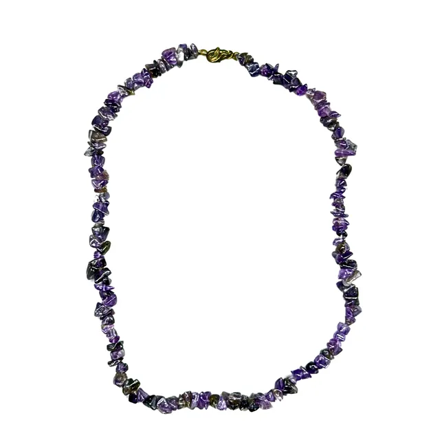 AMETHYST-SPLITTERKETTE MIT FEDERRINGVERSCHLUSS.