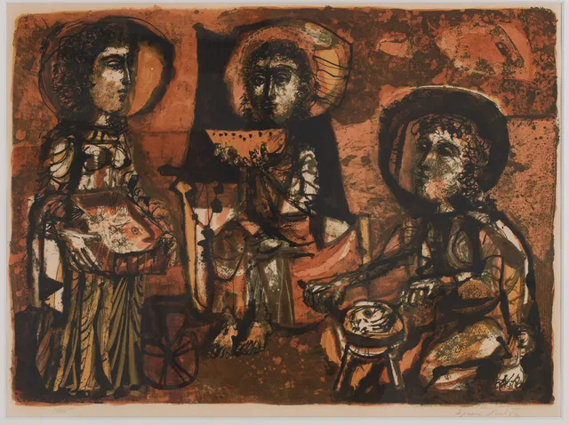Antoni Clavé (1913-2005): Figural composition. Lithograph, around 1965.