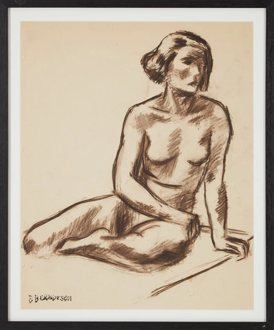 BIRGER BERNDTSON (1890-1940). Ung och naken, 1920-30-tal, signerad B Berndtson, krita på papper. — Paintings — Stockholms Auktionsverk Magasin 5
