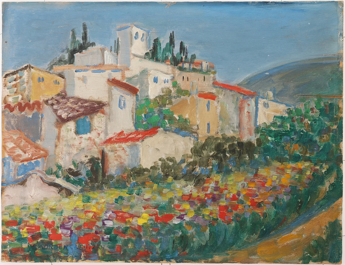 BRITA NORDENCREUTZ. 1899-1982. Olja på pannå, signerad -31. — Paintings — Auktionsverket Engelholm