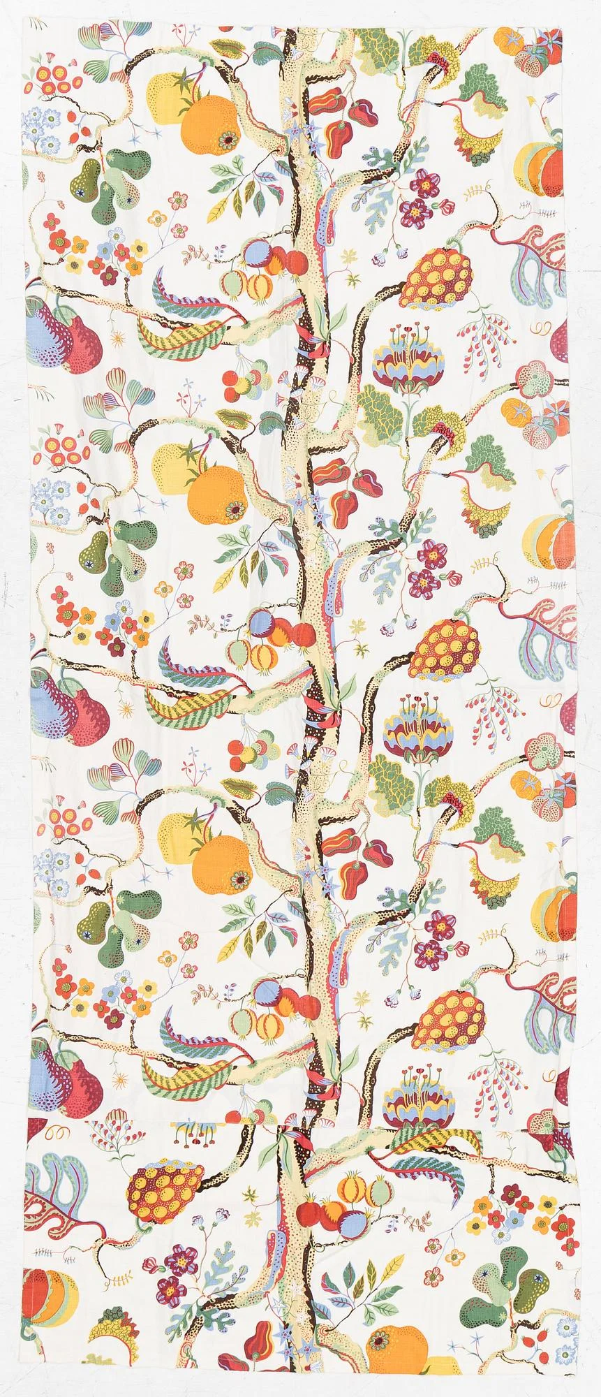Josef Frank, gardin, "Vegetable Tree", Firma Svenskt Tenn. — Design/Övrigt — Bukowskis
