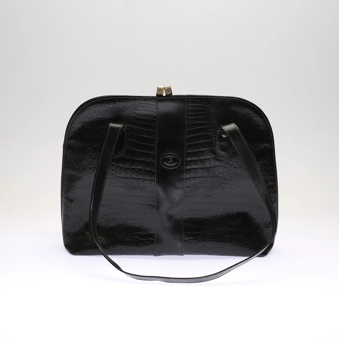 VÄSKA, skinn, Baron. — Vintage & Designer Fashion — Gomér & Andersson Norrköping