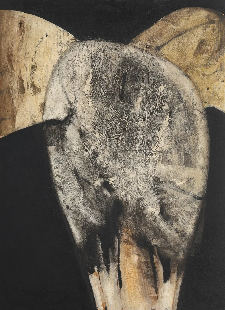 ULRIK SAMUELSSON (född 1935), motiv av elefant, olja uppklistrad på pannå. — Paintings — Stockholms Auktionsverk Helsingborg