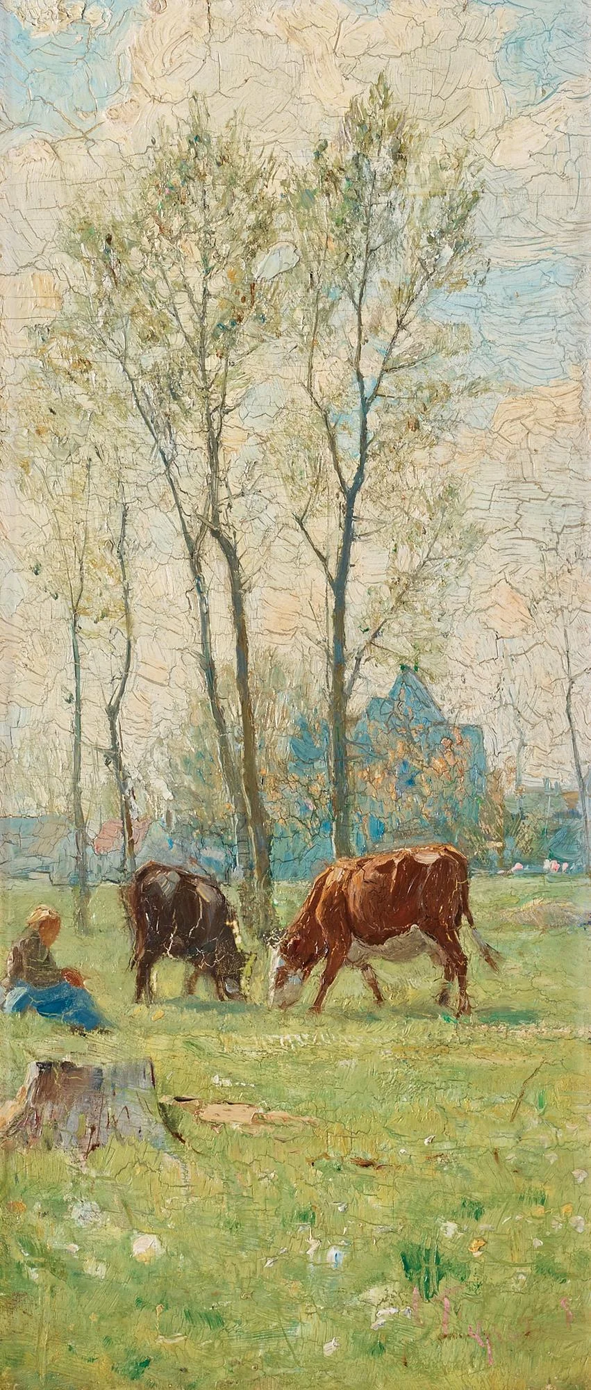 Carl Trägårdh, Vårlandskap från Grez. — Bukowskis