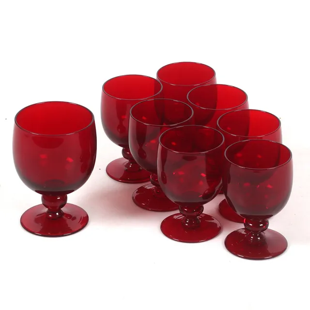 BJÖRN TRÄGÅRDH. Vinglas, 7+1 st, glas, "Björn", Reijmyre, 1900-tal.