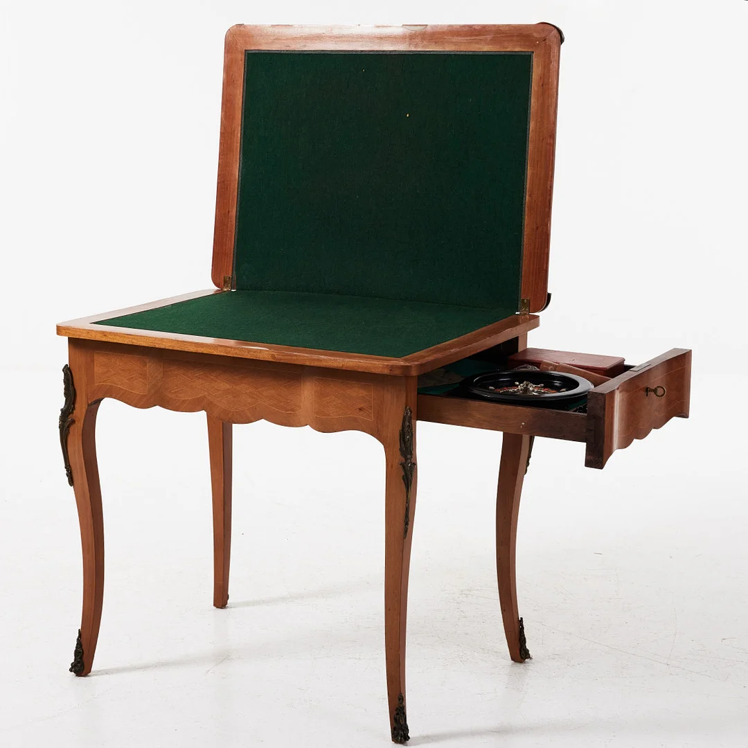 SPELBORD, Louis XV-stil, 1800-talets slut. — Tables — Stockholms Auktionsverk Magasin 5