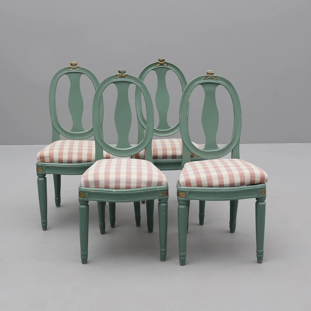 STOLAR, 4 st, Gustaviansk stil, Märkt i blyerts A Jonsson, 1937. — Armchairs & Chairs — Södermanlands Auktionsverk