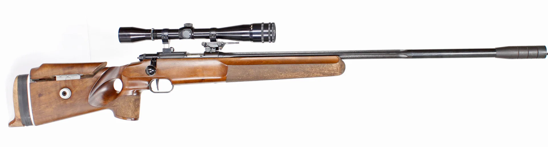 303. KULGEVÄR, tysk, Enkelskott, fabrikat Anschütz, kaliber .22LR, tillv.nr 154039. — Rifles — Walter Borg