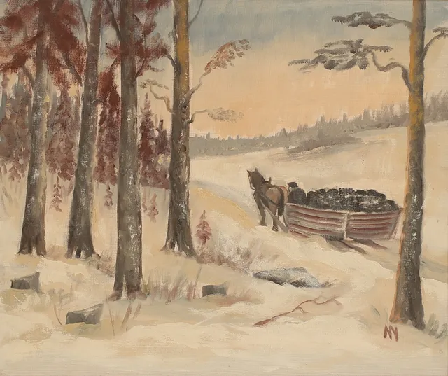 NILS NILSSON. Olja på duk, monogramsignerad NN.