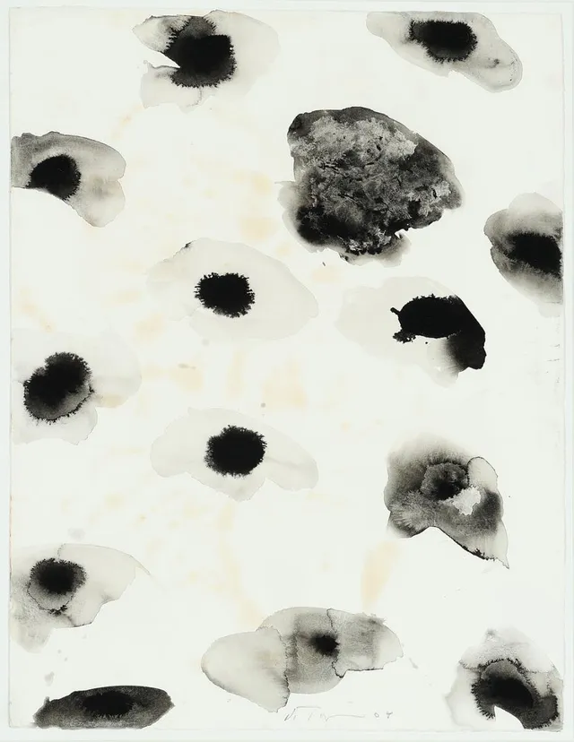 Untitled. Signed V.Tøjner 08. Watercolour on paper. Sheet size 66×50 cm.