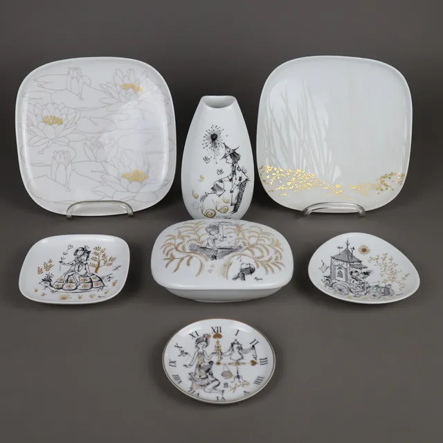 ! Konvolut ROSENTHAL Porzellan - Studio Line, 7-tlg.:.