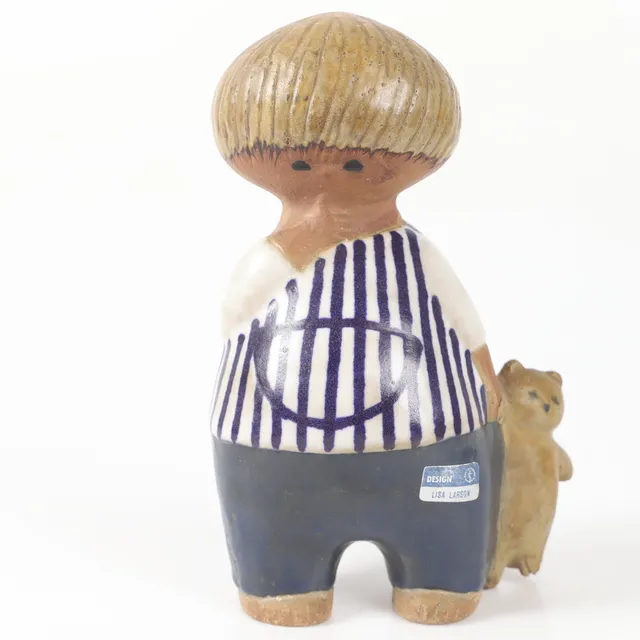 LISA LARSON. Figurin, "Malin", stengods, Gustavsberg.