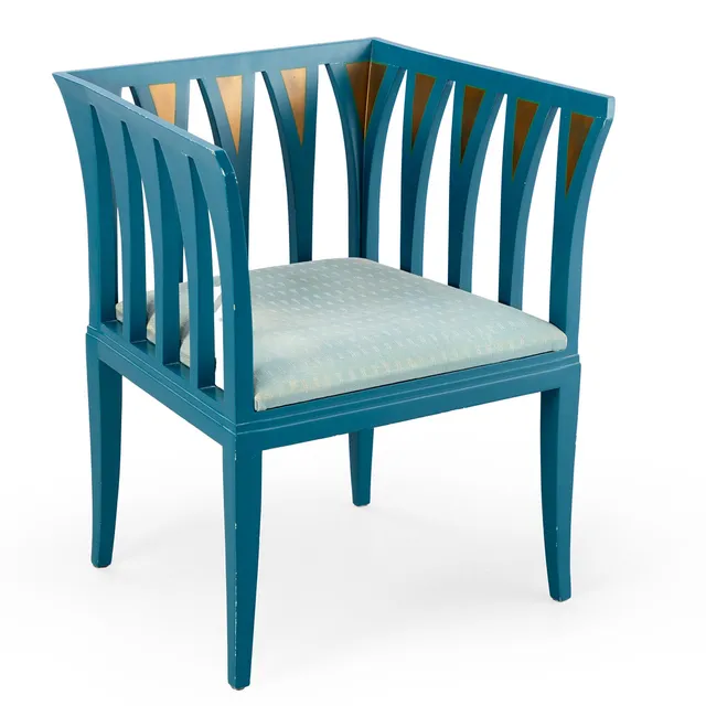 ELIEL SAARINEN. Armlehnstuhl 'Blue Chair' für Adelta Oy, Finnland, 1983, nummeriert 1/9.