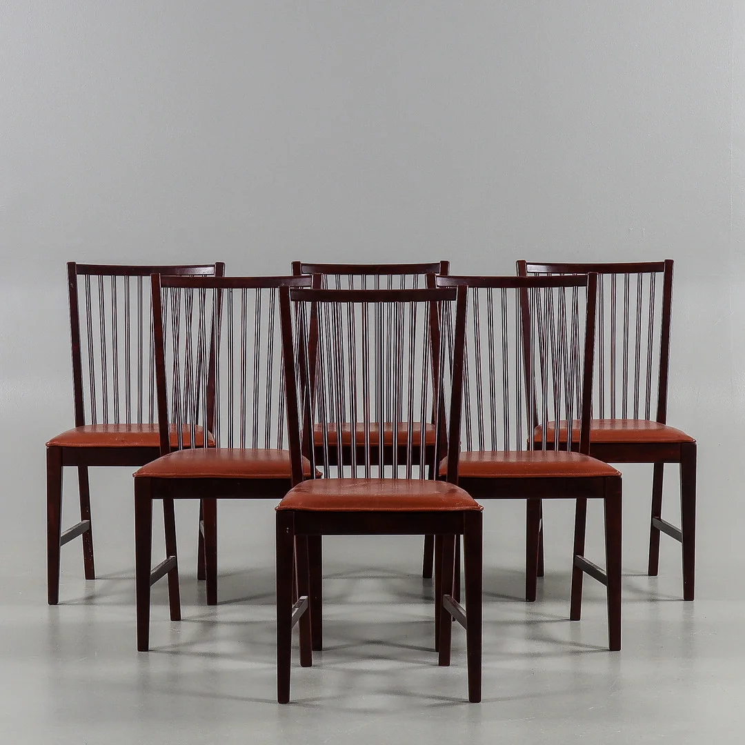 KARIN MOBRING & THOMAS JELINEK Stolar 6 stycken, Stockholmsserien Ikea, 2000-tal. — Armchairs & Chairs — Karlstad Hammarö Auktionsverk