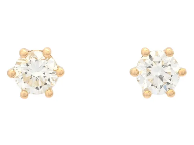 ENSTENSÖRHÄNGEN, 18K guld, briljantslipade diamanter ca 0,16 ctv, ca TW-W/VS, stift, vikt 1,5 g.