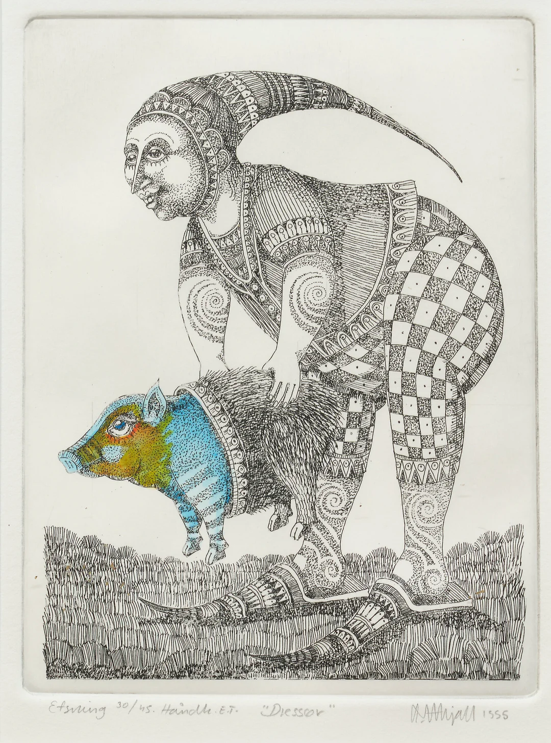 Ythjall, Terje — "Dressør" 1999 — Kunst/Grafikk — Blomqvist