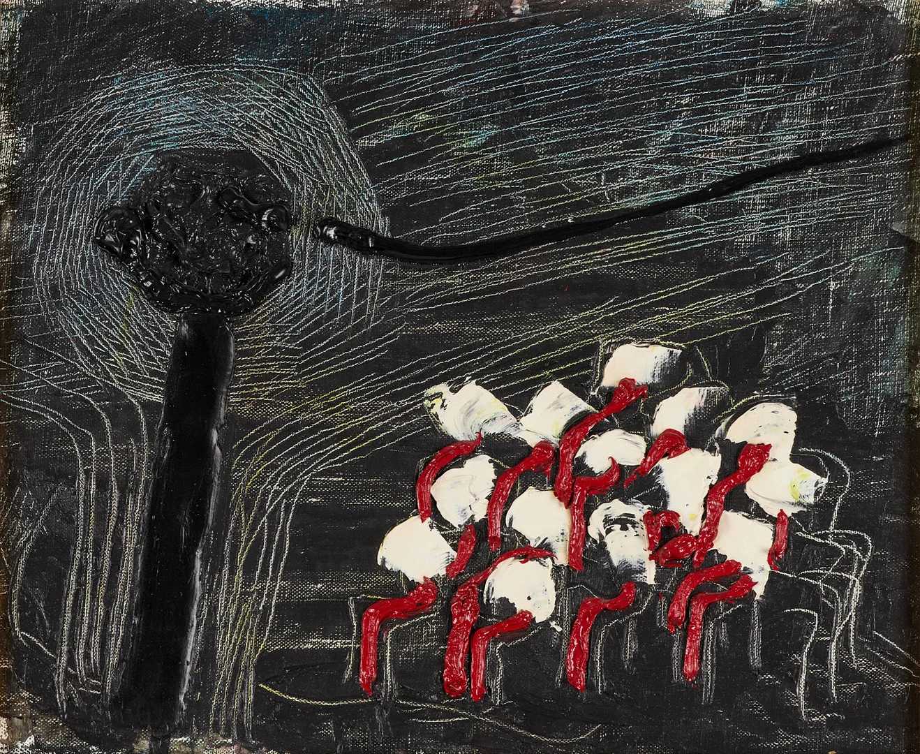 BO THORÉN (1940-2016), Träd och blommor, signatur atergo på spännram, olja på duk. — Paintings — Crafoord Auktioner Stockholm