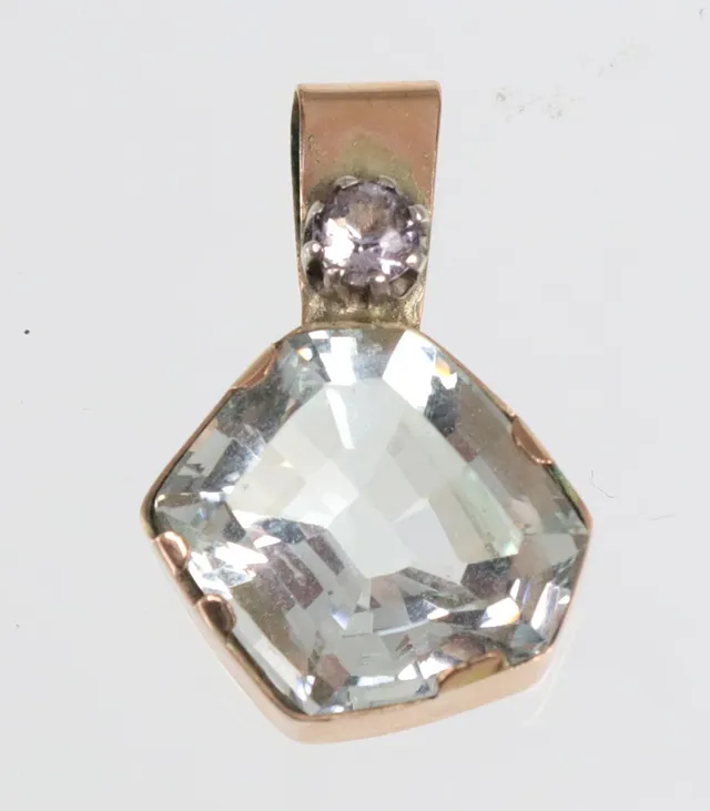 AQUAMARIN ANHÄNGER, Gold 585.