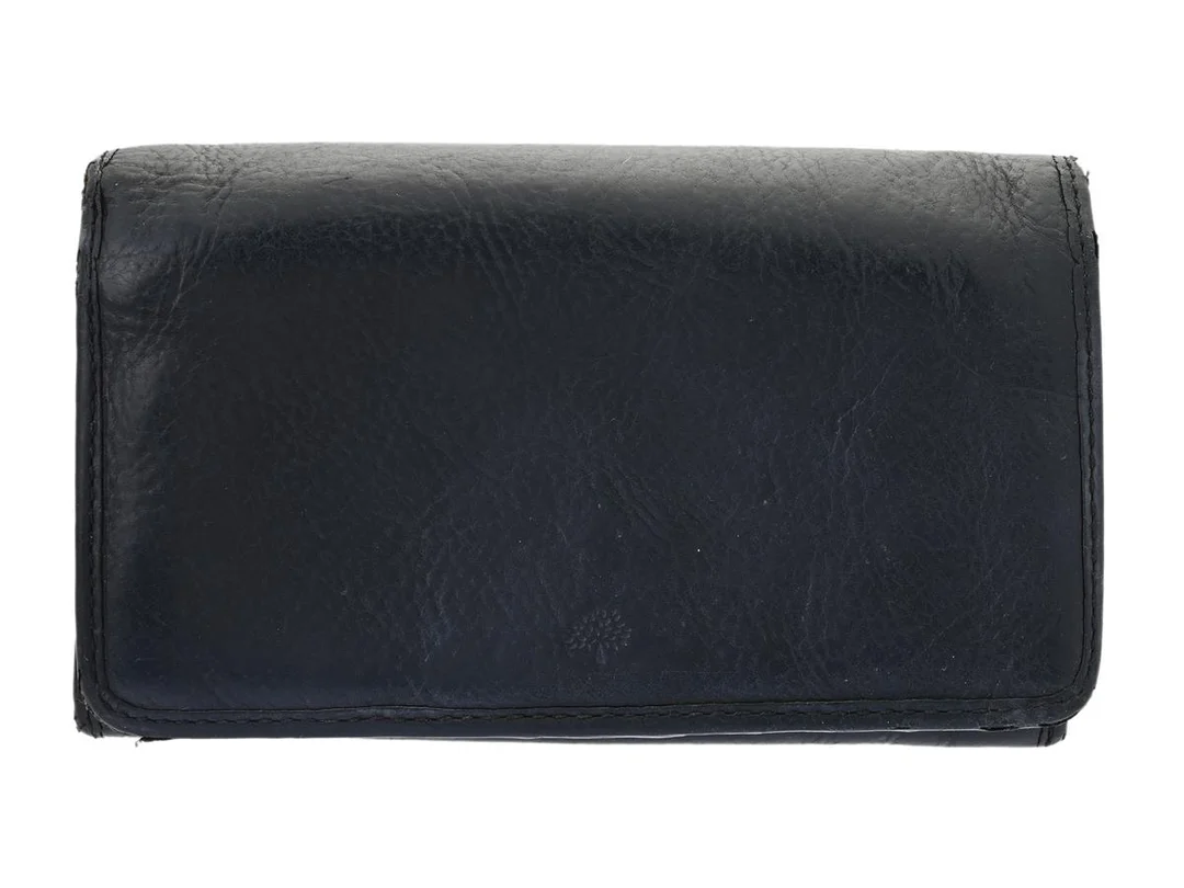 PLÅNBOK, MULBERRY, svart läder, 15x9 cm, kort, mynt, sedel, kartong, bruksslitage. — Accessoarer/Plånböcker — Kaplans