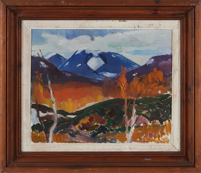 TORD LEANDER ENGSTRÖM. (1914-1984) Lappländskt höstlandskap, signerad och daterad -46, olja på duk.