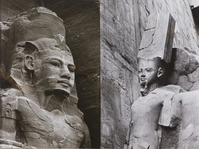 STEN DIDRIK BELLANDER (1921-2001): (2) Abu Simbel - Egypten, stämplar på baksidan, gelatinsilverfotografier.