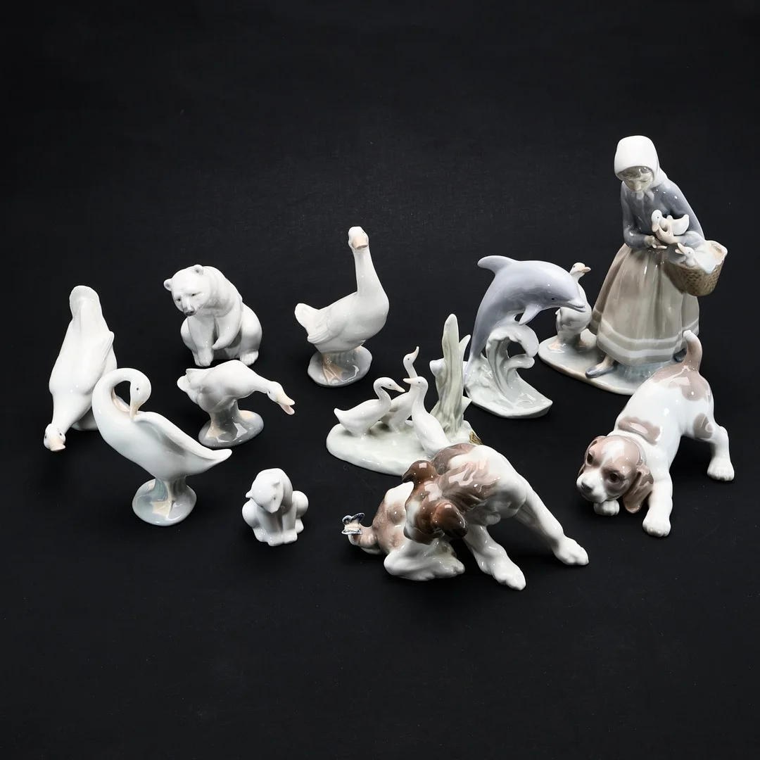 6 LLADRO, 4 NAO, AND ANOTHER PORCELAIN MODEL. (11). — European — Young's Auctions