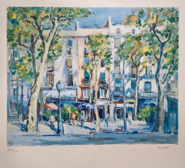 JOAN ROVIRA. CALLE DE BARCELONA. FIRMADA Y JUSTIFICADA A LÁPIZ. 196/200.