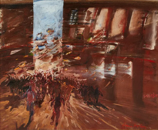 SVEN HOLM (född 1934): La greve, signerad Sven Holm, olja på duk uppfodrad på pannå.