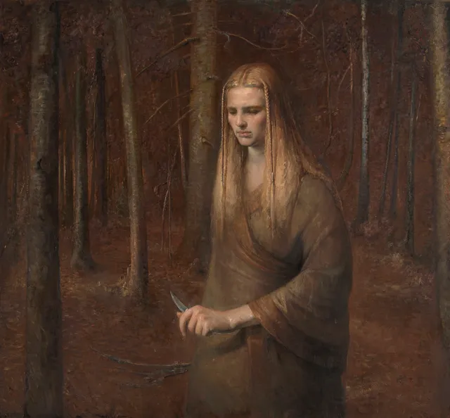 Nerdrum, Odd — Kvinne i landskap, 1995