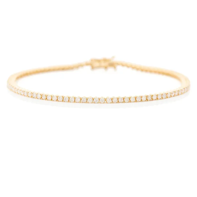 Tennisarmband 18K guld med runda briljantslipade diamanter.