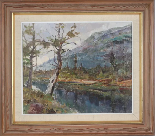 JOHAN BLADH. Fjällandskap, olja på duk, signerad.