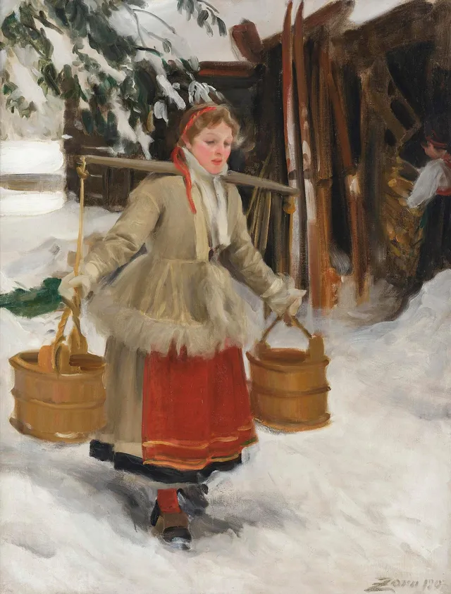 Anders Zorn, "Hämta vatten".