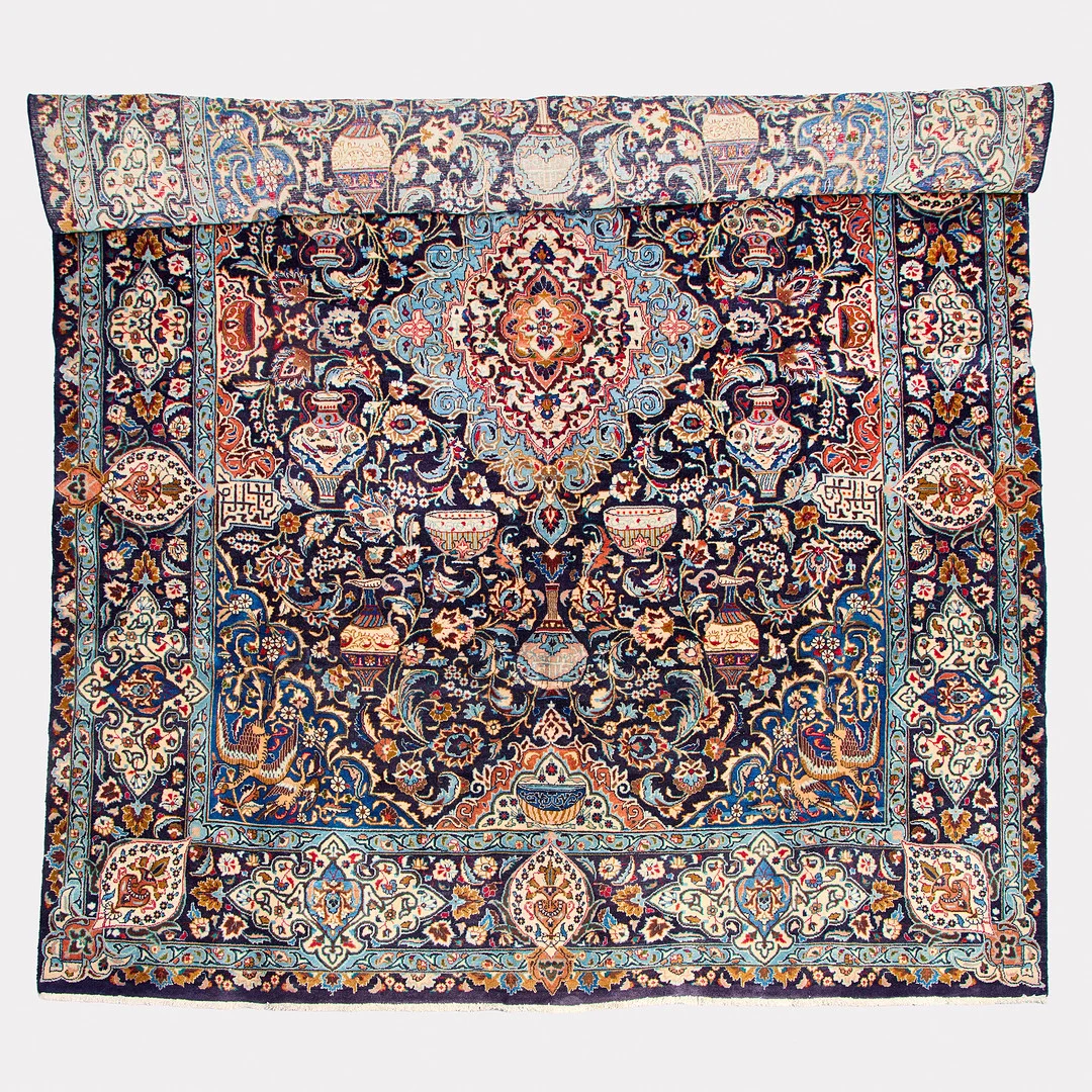 MATTA, Kashmar, old/semiantik. — Oriental Carpets & Textiles — Uppsala Auktionskammare