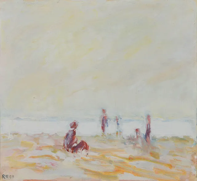 RAGNAR ANDERSSON. Figurscen, olja på pannå, signerad, daterad -84.